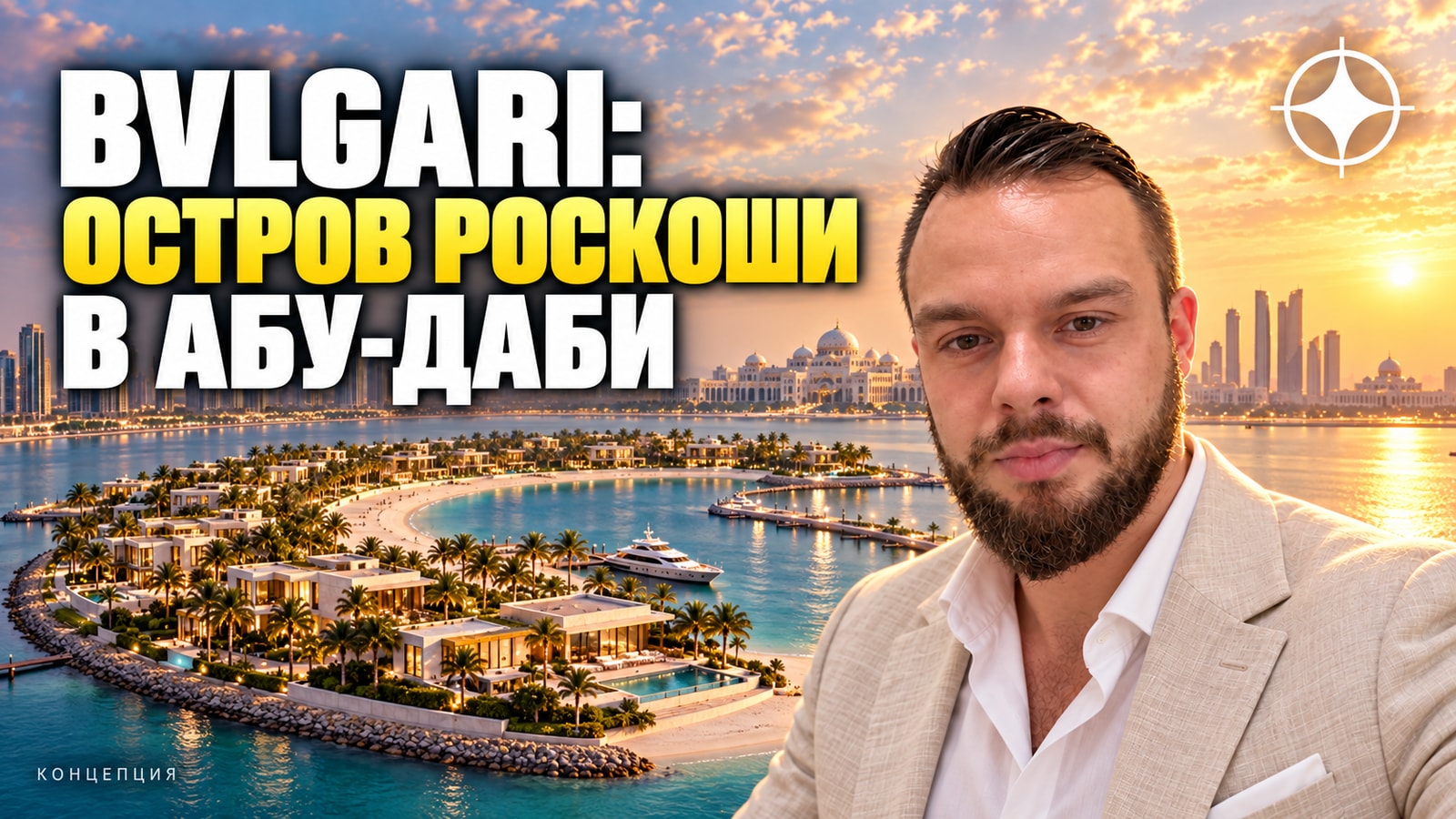 Bvlgari в Абу-Даби: курорт и 90 особняков на острове-подкове у Каср-аль-Ватана к 2030 году