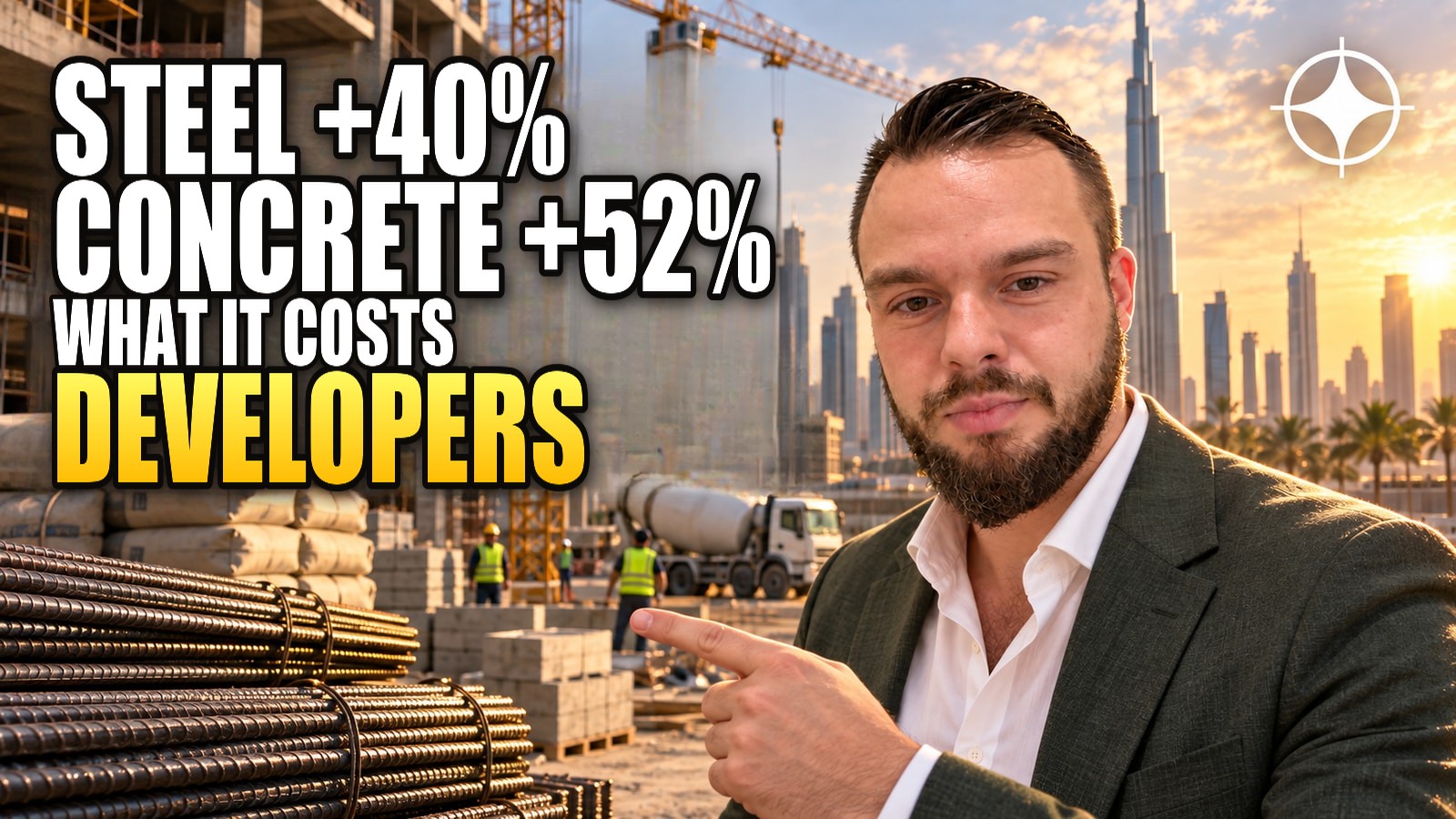 Steel up 40%, concrete up 52%: what building actually costs Dubai developers now