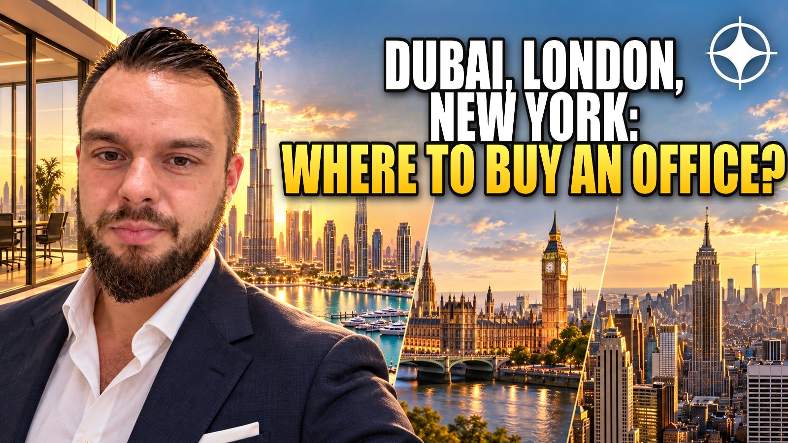 Dubai offices against London and New York: rents, yields and what the tax does