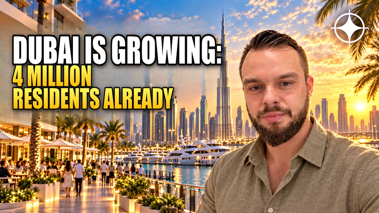 Dubai passed four million residents and doubled in fourteen years