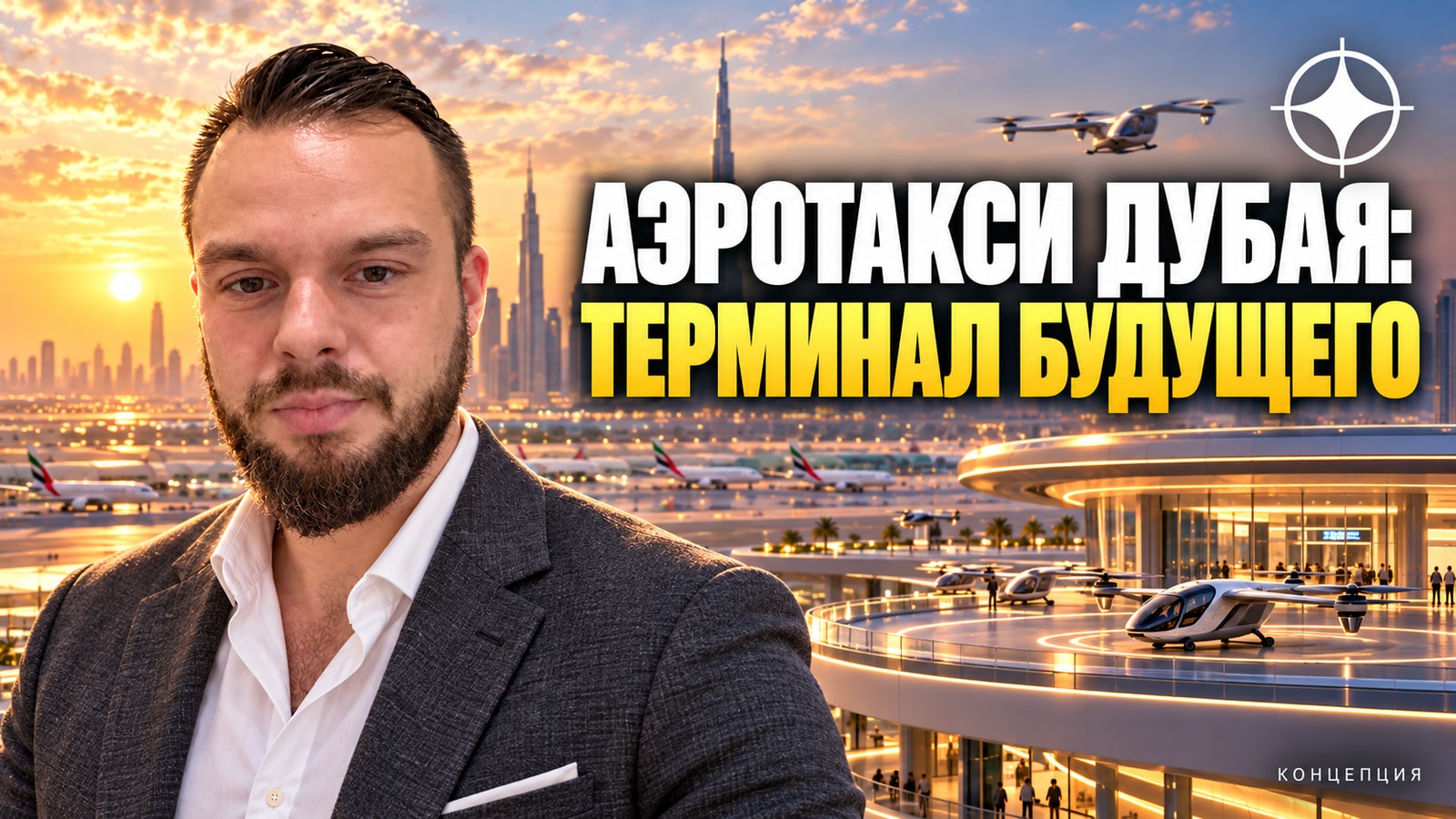 Дубай строит вертипорт VDX у аэропорта DXB: аэротакси готовятся к коммерческому запуску