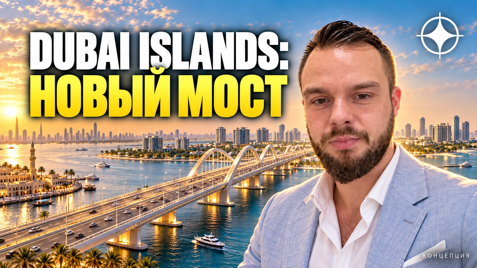 Мост на Dubai Islands из Бур-Дубая: 1,4 км, восемь полос и сдача в конце 2026 года
