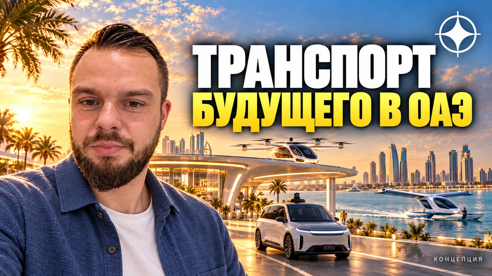 Транспорт будущего в ОАЭ 2026: вертипорт Рас-эль-Хаймы, роботакси Uber и морские планеры