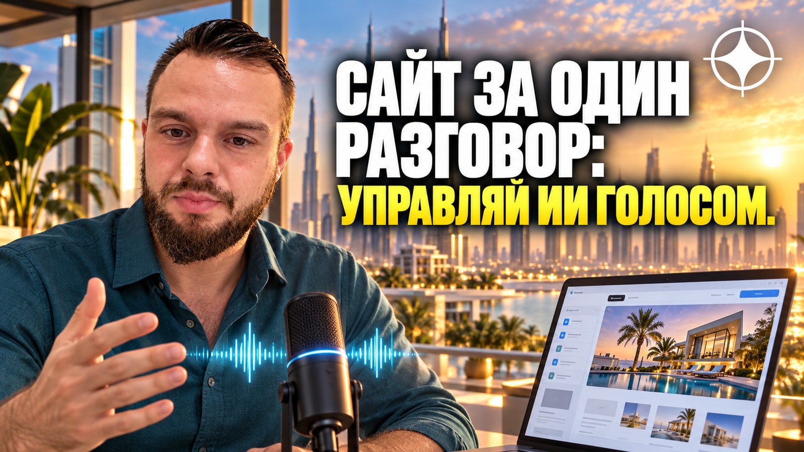 Как управлять искусственным интеллектом голосом и собрать сайт за один разговор
