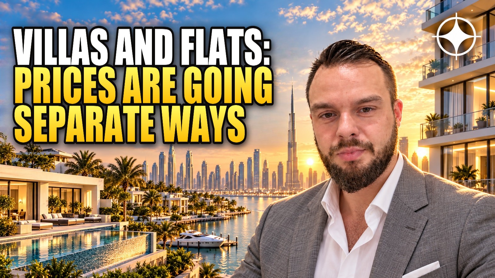 Dubai property price index, July 2026 (ValuStrat): villas flat on the year, apartments down 4.2%