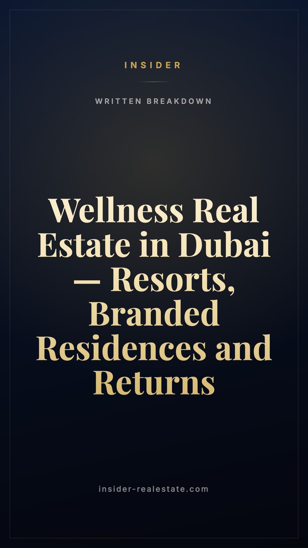 Wellness resorts: why Dubai is putting hundreds of millions into health