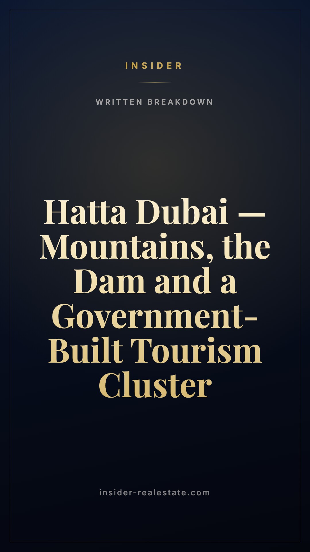 Hatta: the mountain half of Dubai nobody puts in the brochure