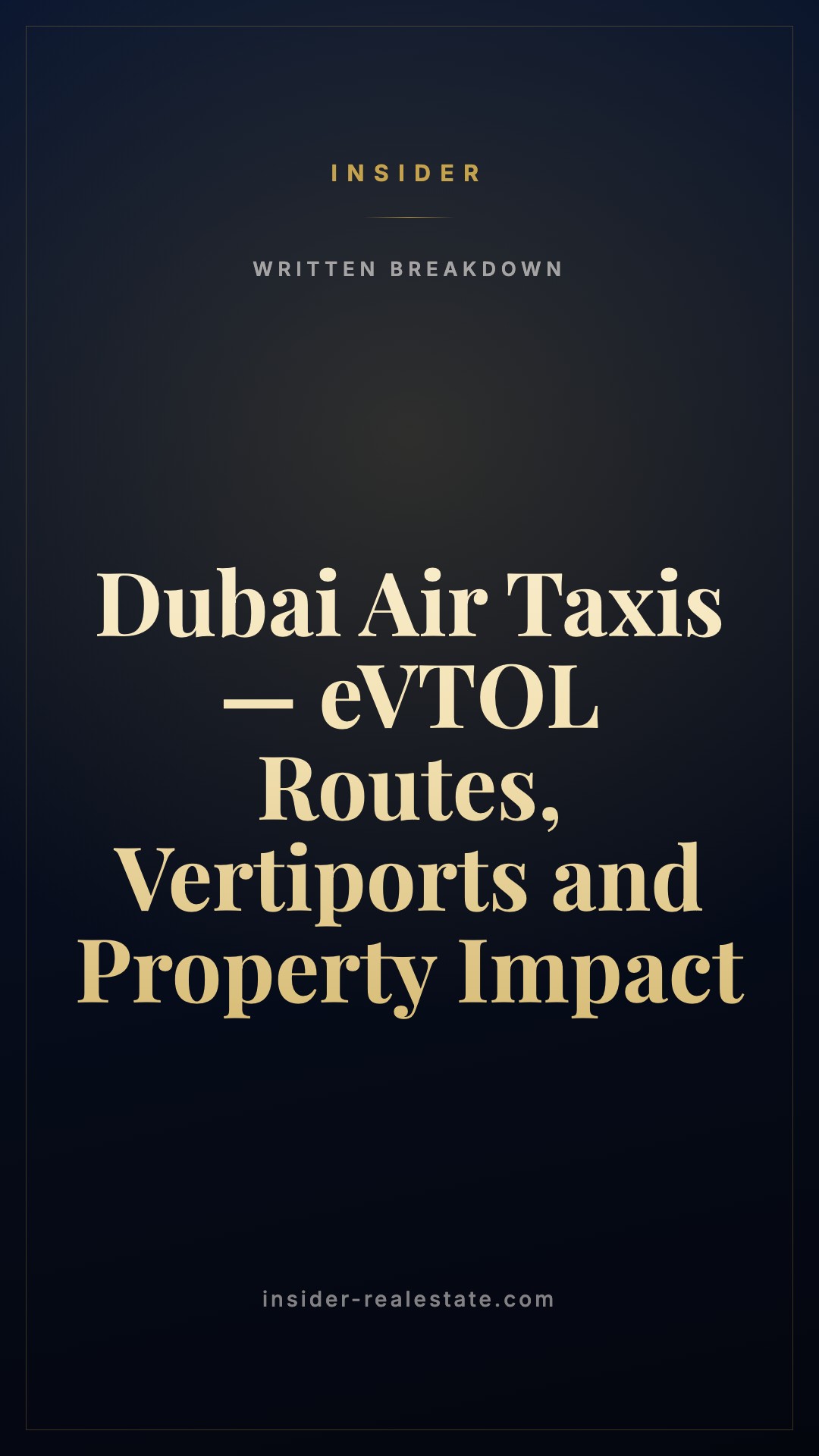 Air taxis in Dubai: what eVTOL would change, and what it would not