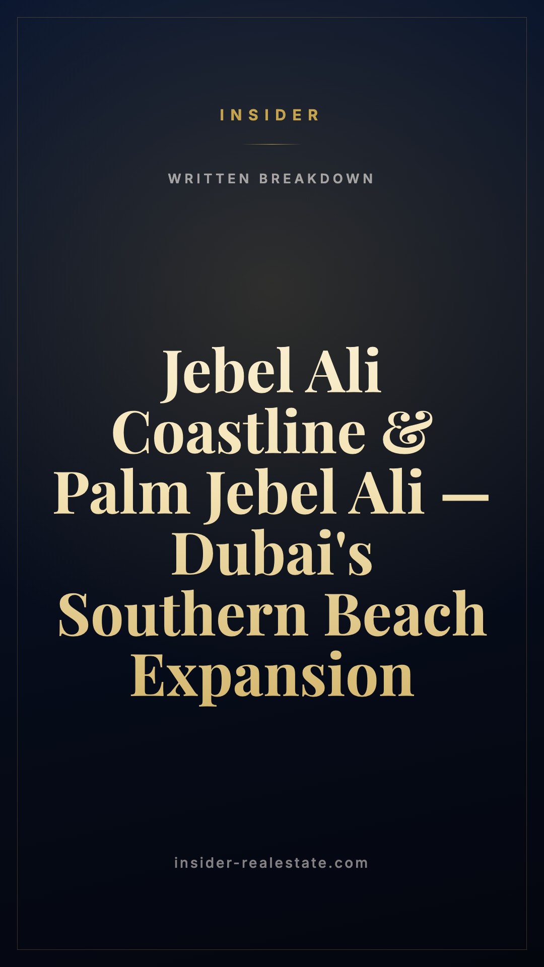 The Jebel Ali coast: Dubai's last big stretch of undeveloped shoreline